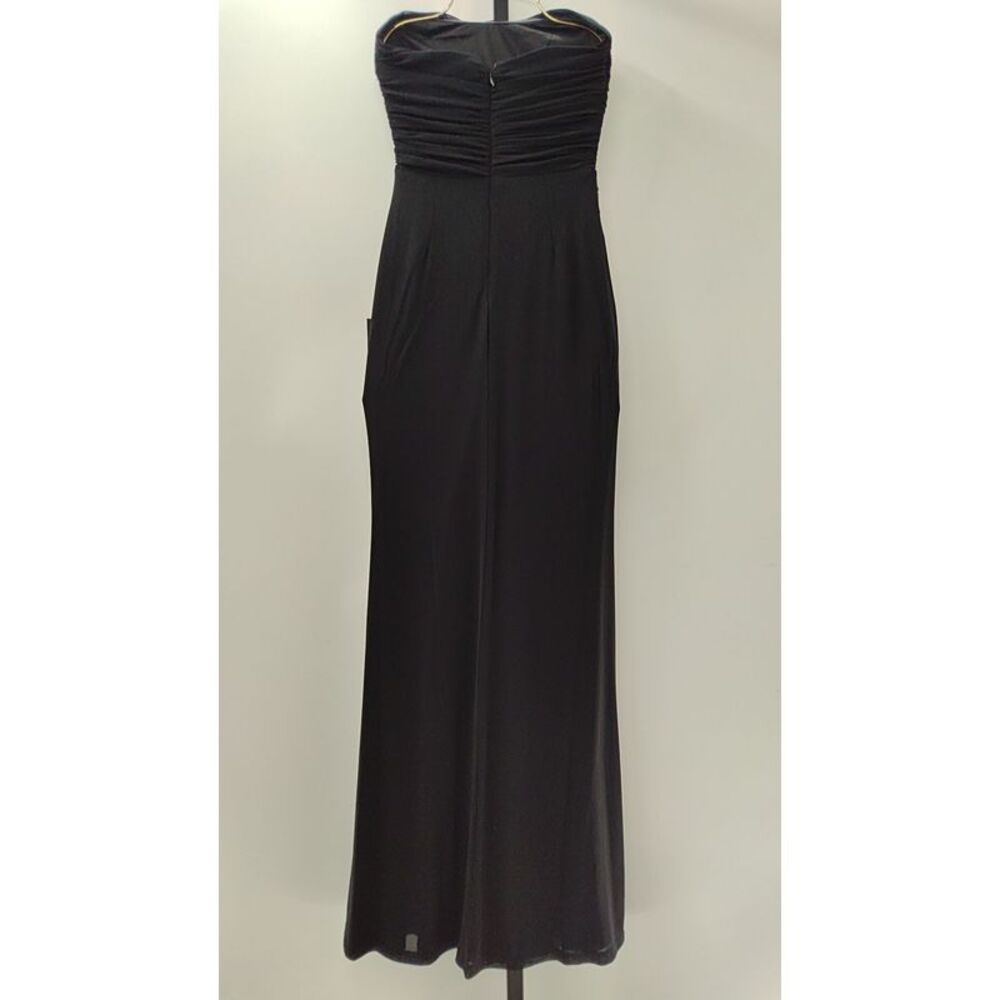 Lulu's Black Strapless Ruched Maxi Dress - Picture 2 of 2
